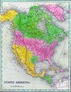 Antique map of North America Royalty Free Stock Photo