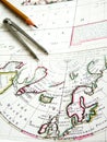 Antique map of North Pole Royalty Free Stock Photo