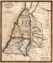 Antique Map of Old Israel Royalty Free Stock Photo