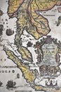 Antique map of the old Siam Royalty Free Stock Photo