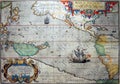 Antique map of the Pacific Ocean