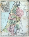 Antique Map of Palestine Royalty Free Stock Photo