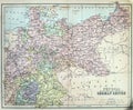 Antique Map of Prussian Empire Royalty Free Stock Photo