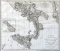 Antique map of southern Italy Royalty Free Stock Photo