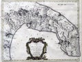 Antique map of southern Italy Royalty Free Stock Photo