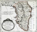 Antique map of southern Italy Royalty Free Stock Photo