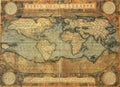 Antique map of world Royalty Free Stock Photo