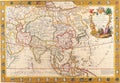 Antique Maps of the World.Map of Asia Royalty Free Stock Photo