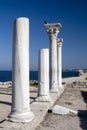Antique marble columns of Chersonesus in Crimea Royalty Free Stock Photo