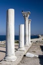 Antique marble columns of Chersonesus in Crimea