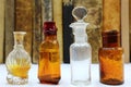 Antique Medicine Bottles, 1800s Victorian Era Royalty Free Stock Photo