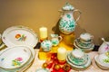 Christmas dinner table set Meissen porcelain Germany