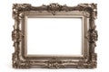 Antique metal frame for design on a white background. Generative ai Royalty Free Stock Photo