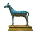 Antique metal horse statue