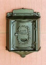 Antique metal mail box Royalty Free Stock Photo