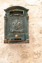 Antique metal postbox Royalty Free Stock Photo