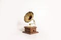 Antique metal showpiece gramophone made wood and metal