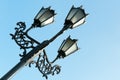 Antique metal street lamp