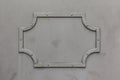 Antique metallic gray iron plate with frame background