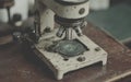 Antique Microscope Close-Up Royalty Free Stock Photo