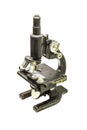 Antique microscope isolated Royalty Free Stock Photo