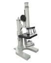 Antique Microscope Isolated Royalty Free Stock Photo