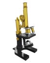 Antique Microscope Isolated Royalty Free Stock Photo