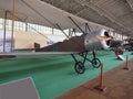 Antique military propeller prop airplane on display Royal Museu