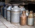 Antique Milk Cans Royalty Free Stock Photo