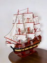 Antique Model Sailing Ship Royalty Free Stock Photo