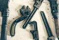 Antique Monkey Wrenches Royalty Free Stock Photo