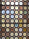 antique multicolored stained glass, window medieval glazing