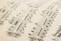 Antique music score. Royalty Free Stock Photo
