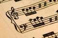 Antique music sheet Royalty Free Stock Photo