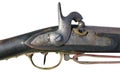 Antique muzzle loading firearm isolated on white