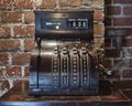 Antique National cash register from 1840, Germany Royalty Free Stock Photo