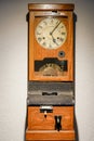 antique national time recorder large pendulum clock