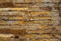 Antique natural stonewall. Hewn stone bricks. Wall of an old house in Herceg Novi, Montenegro, Adriatic and Royalty Free Stock Photo