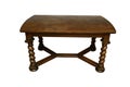 Antique oak table with twisted legs Royalty Free Stock Photo