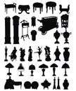 Antique Objects Silhouettes