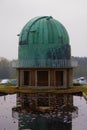 Antique observatory with copper dome