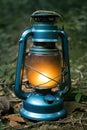 Antique oil lamp inside the forest Royalty Free Stock Photo