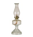 Antique oil lamp isolated with a clipping path Royalty Free Stock Photo