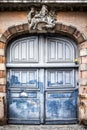 Antique old door detail in Toulouse France Royalty Free Stock Photo