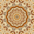 Antique old golden clock kaleidoscope pattern abstract background. Abstract surreal clock pattern kaleidoscope Golden watch patter Royalty Free Stock Photo