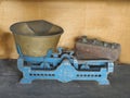 Antique old manual weight scale equipment