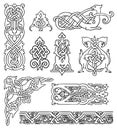 Antique old Russian ornaments set Royalty Free Stock Photo