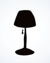 Shade lamp. Vector drawing Royalty Free Stock Photo