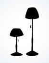 Shade lamp. Vector drawing Royalty Free Stock Photo