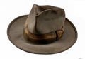 Antique old worn out stained felt hat